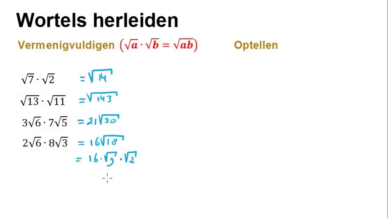 Kan Goed Vermenigvuldigen En Worteltrekken
