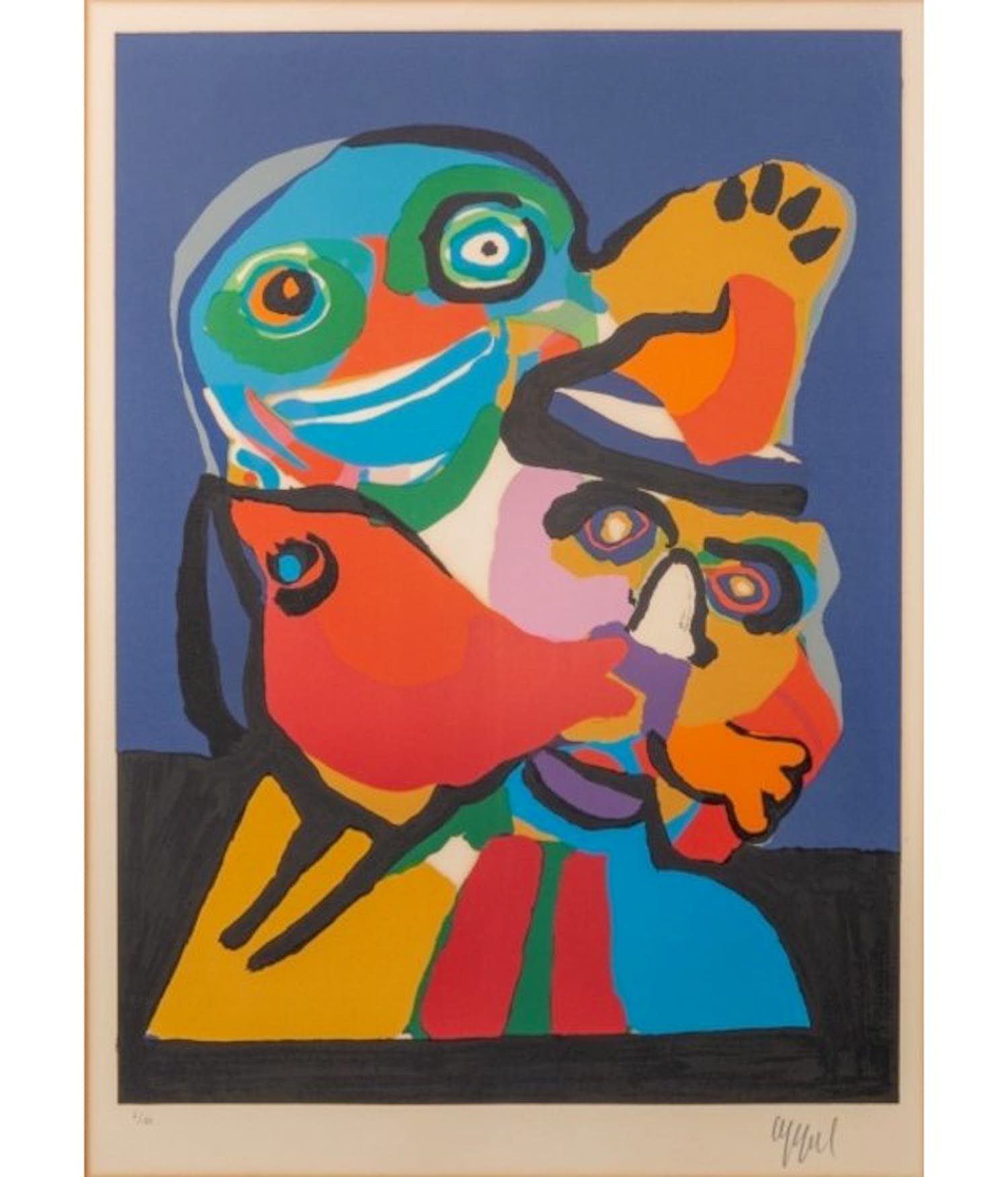Karel Appel - figuren met een vogel sold! View the auction result - Wat Kost Een Karel Appel