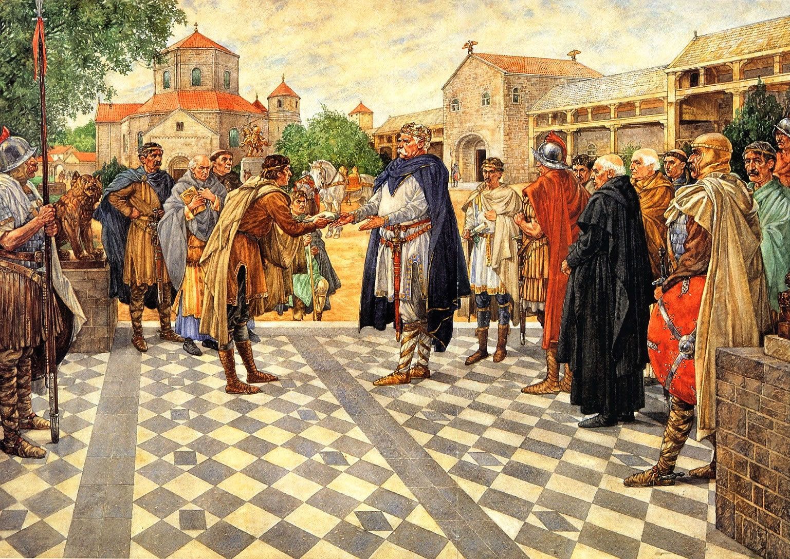 Karel de Grote te #Aken, 808. Uitzending van de #Koningsboden | # - Hoe Ontstond Het Rijk Van De Franken