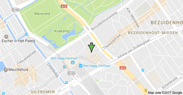 Karta över Prins Willem-Alexanderhof 5, 2595 BE Den Haag, Nederländerna - Prins Clauslaan 60 2595 Aj Den Haag