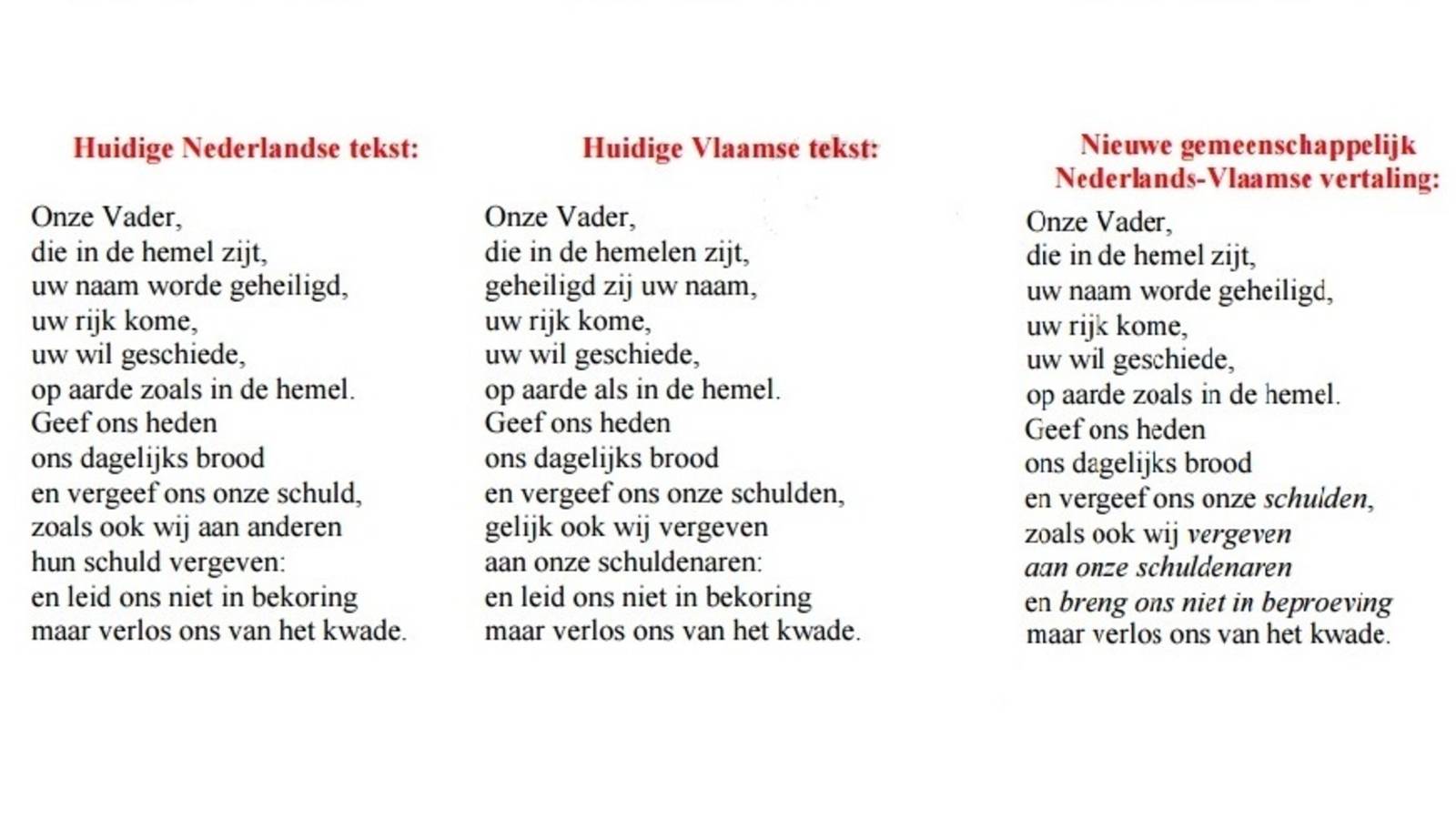 Katholieken bidden met nieuw Onze Vader | NOS - Onze Vader Nieuwe Versie