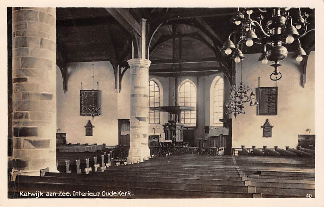Katwijk aan Zee Interieur Oude Kerk 1941 HC39920 – House of Cards - Kerken Katwijk Aan Zee