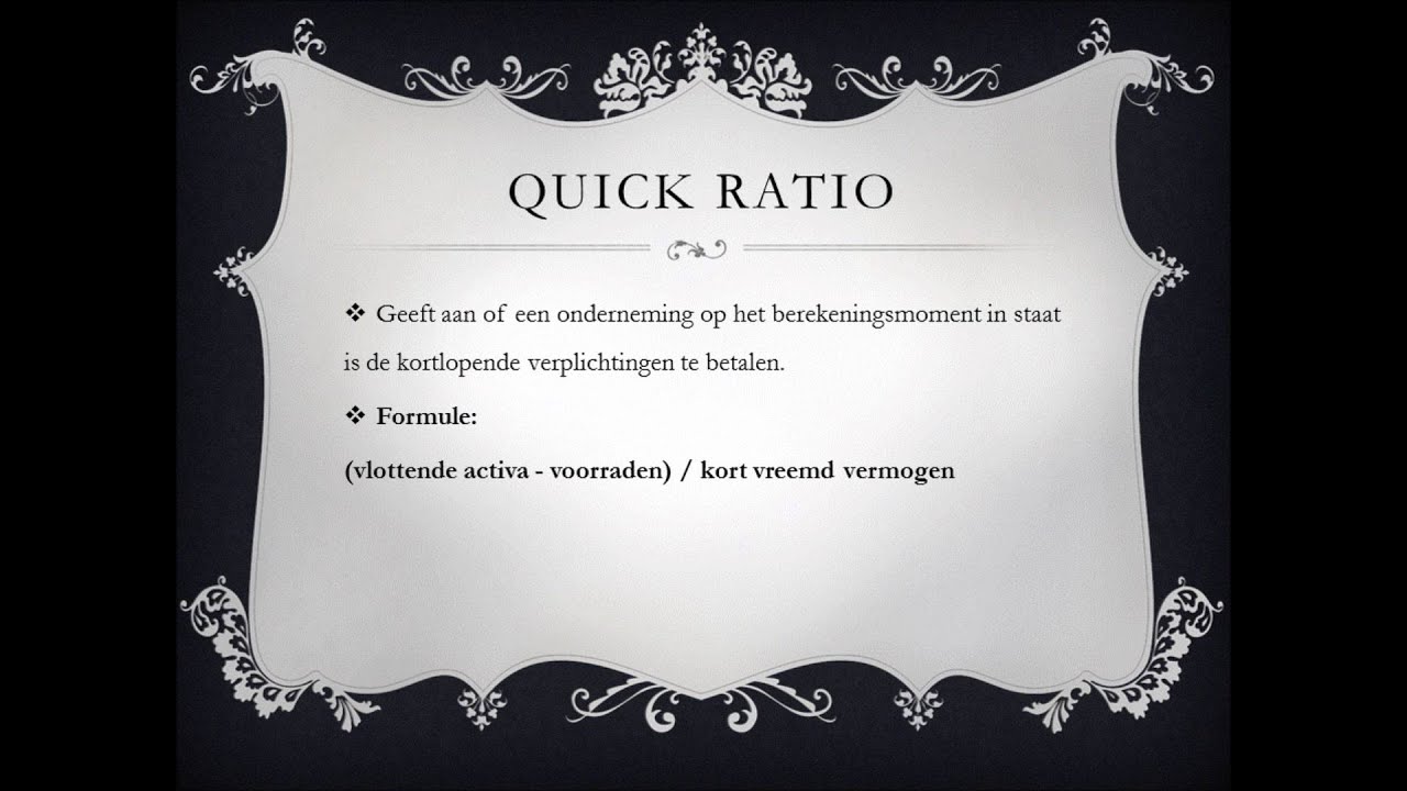 Kengetallen Current en Quick Ratio - YouTube - Verschil Current En Quick Ratio