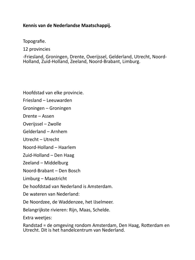 Kennis Van De Nederlandse Maatschappij Pdf