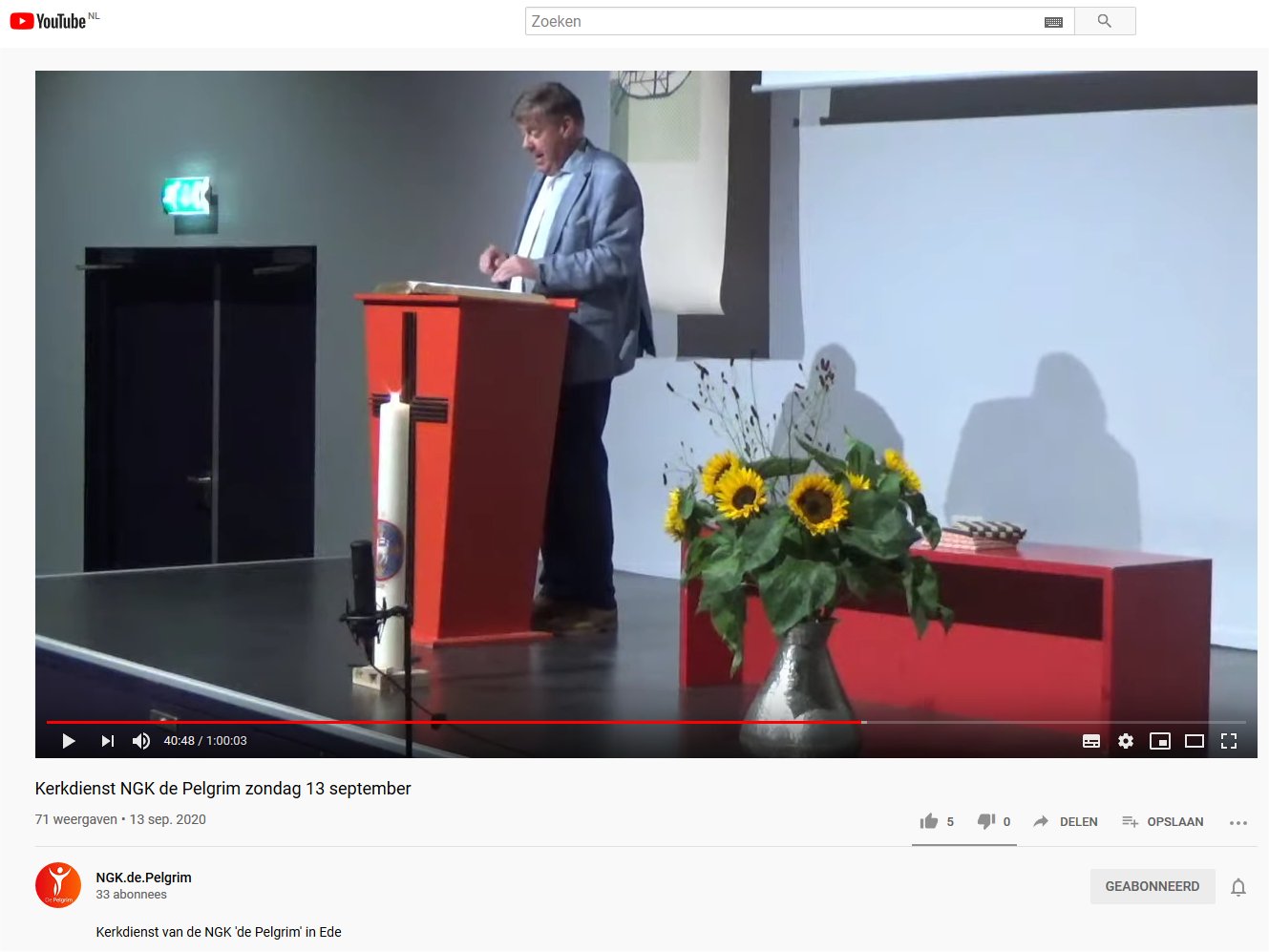 Kerkdienst gemist - NGK de Pelgrim - Waarom Zijn Diensten Die Geweest Zijn Live Kerkdienst Gemist