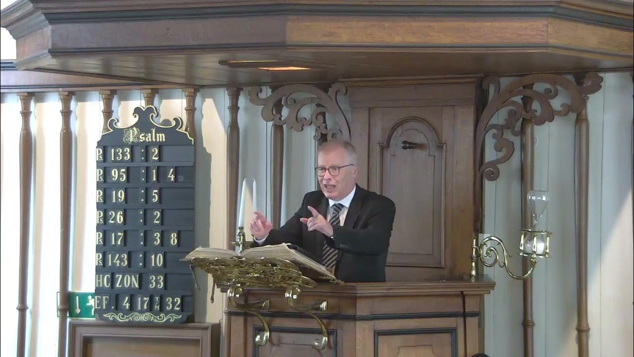 kerkdienst hervormd Est ds J W Wind - YouTube - Ds J De Wit Jaarsveld