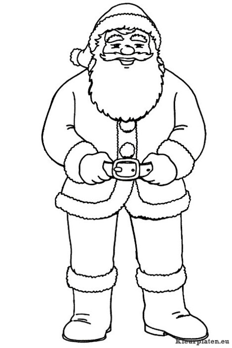 Kerstman Kleurplaten | Kleurplaten.eu - Waar Komt De Kerstman Oorspronkelijk Vandaan