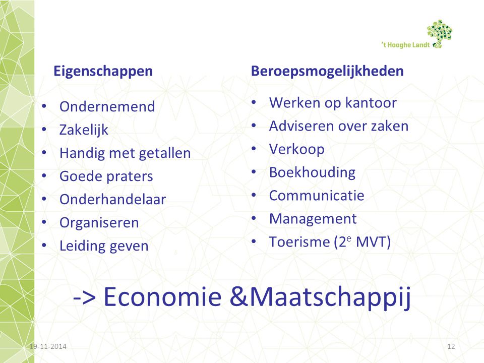 Keuzebegeleiding havo 3 - ppt download - Economie En Maatschappij Beroepen Havo