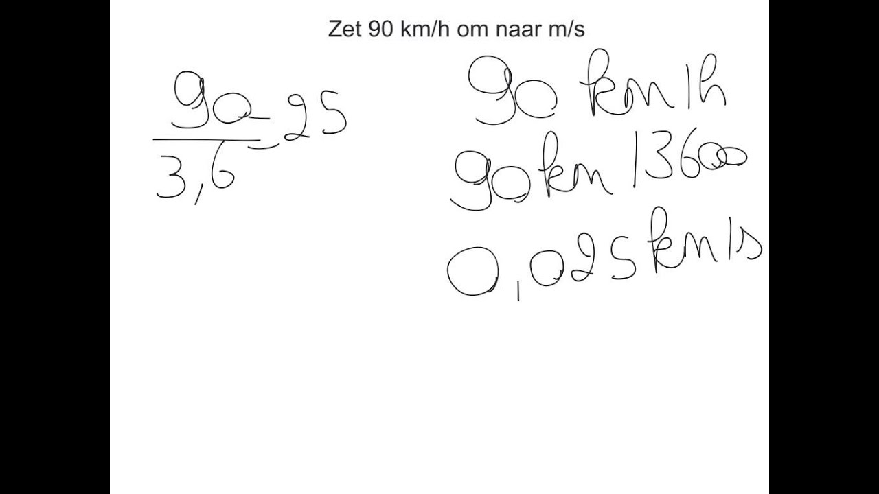 Kilometer per uur naar meter per seconde omzetten - YouTube - Kilometer Per Uur Naar Meter Per Seconde