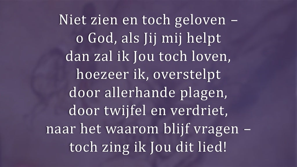 Klein geloof (eerste zondag na Pasen: Ongelovige Thomas) - Eerste Zondag Na Pasen