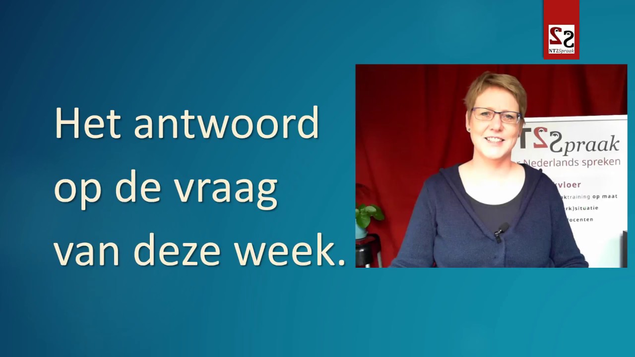 Klemtoon: uitleg en oefeningen - NT2Spraak - YouTube - Weten Waar De Woorden Zijn