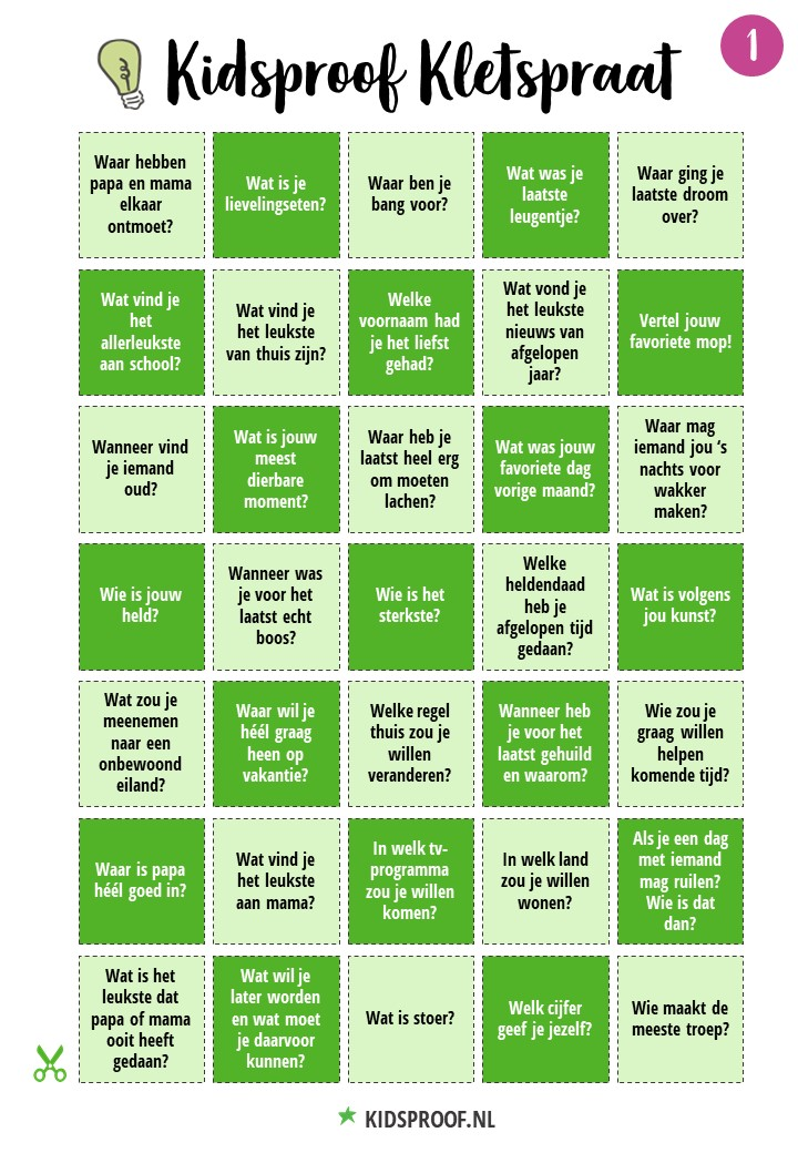 Kletspraat: leuke gesprekken met deze kindervragen | Kidsproof Zuid - Goede Vragen Voor Een Quiz