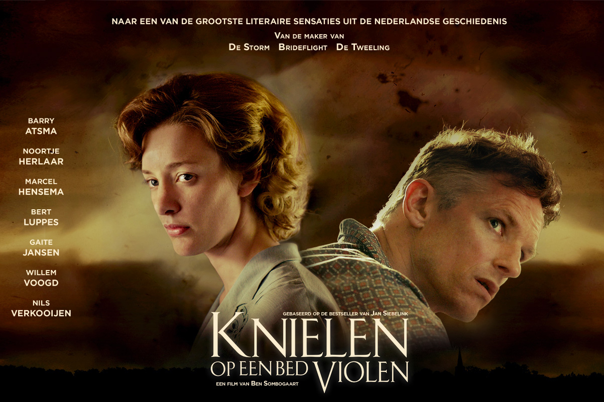 Knielen Op Een Bed Violen