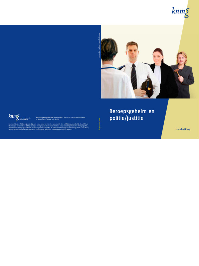 KNMG - Beroepsgeheim - en Politie-Justitie - Aangepast Aan AVG 2018 | PDF - Knmg-richtlijn Omgaan Met Medische Gegevens