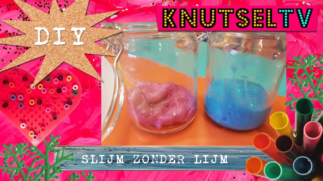 KnutselTV - DIY Slijm zonder lijm - YouTube - Slijm Maken Zonder Lijm En Maizena