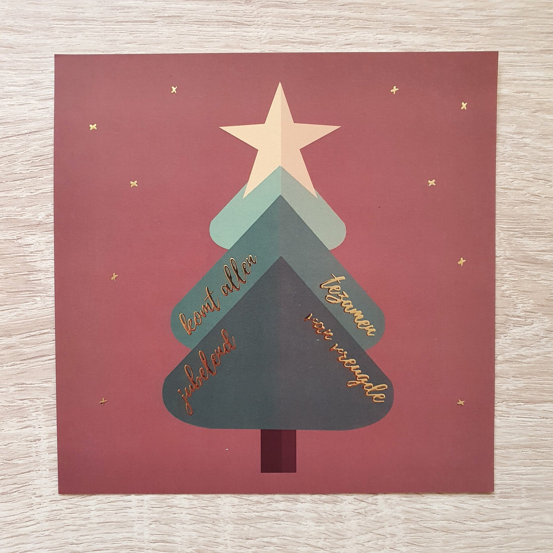 Komt Allen Tezamen Jubelend Van Vreugde // Christmas // 13x13cm - Komt Allen Tezamen Jubelend Van Vreugde