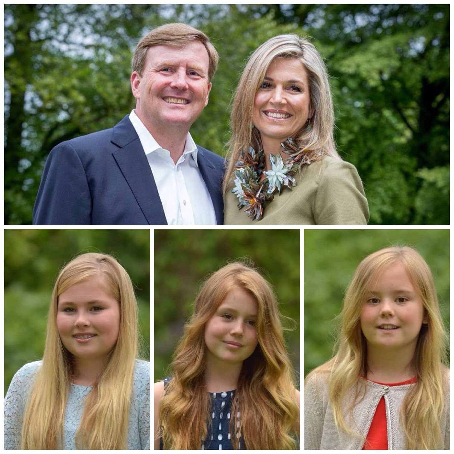 Koning Willem Alexander, Koningin Máxima en hun dochters Prinses Amalia - Kinderen Van Willem Alexander En Maxima