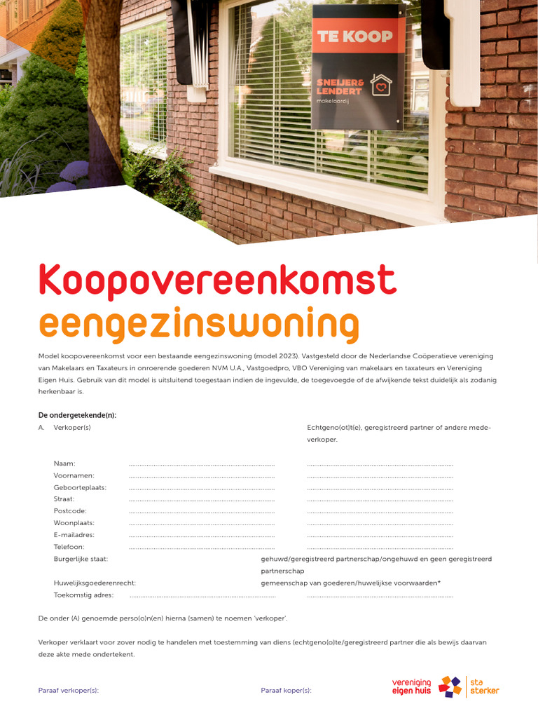 Toelichting Op De Koopovereenkomst Voor De Consument