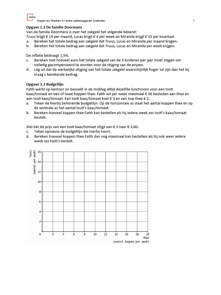 Kopen en Werken h1 Extra Oefenopgaven Website 2019 | PDF - Kopen En Werken Antwoorden Havo 3