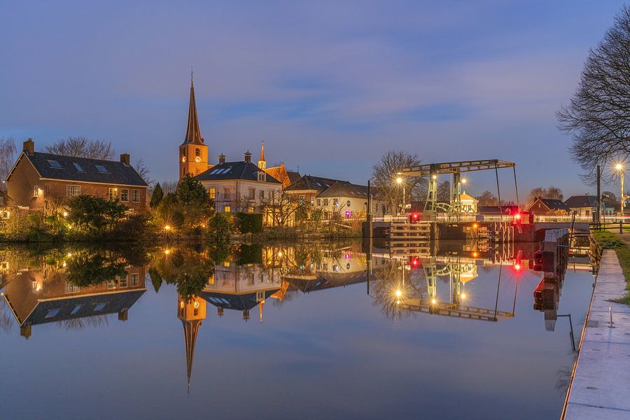 Koudekerk aan den Rijn - Kerk en Brug over de Oude Rijn van Frank Smit - Koudekerk Aan Den Rijn