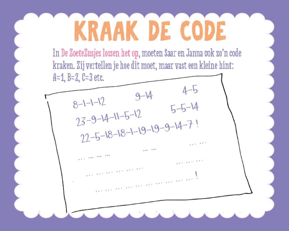 Kraak de code - De Zoete Zusjes - Kraak De Code Groep 5