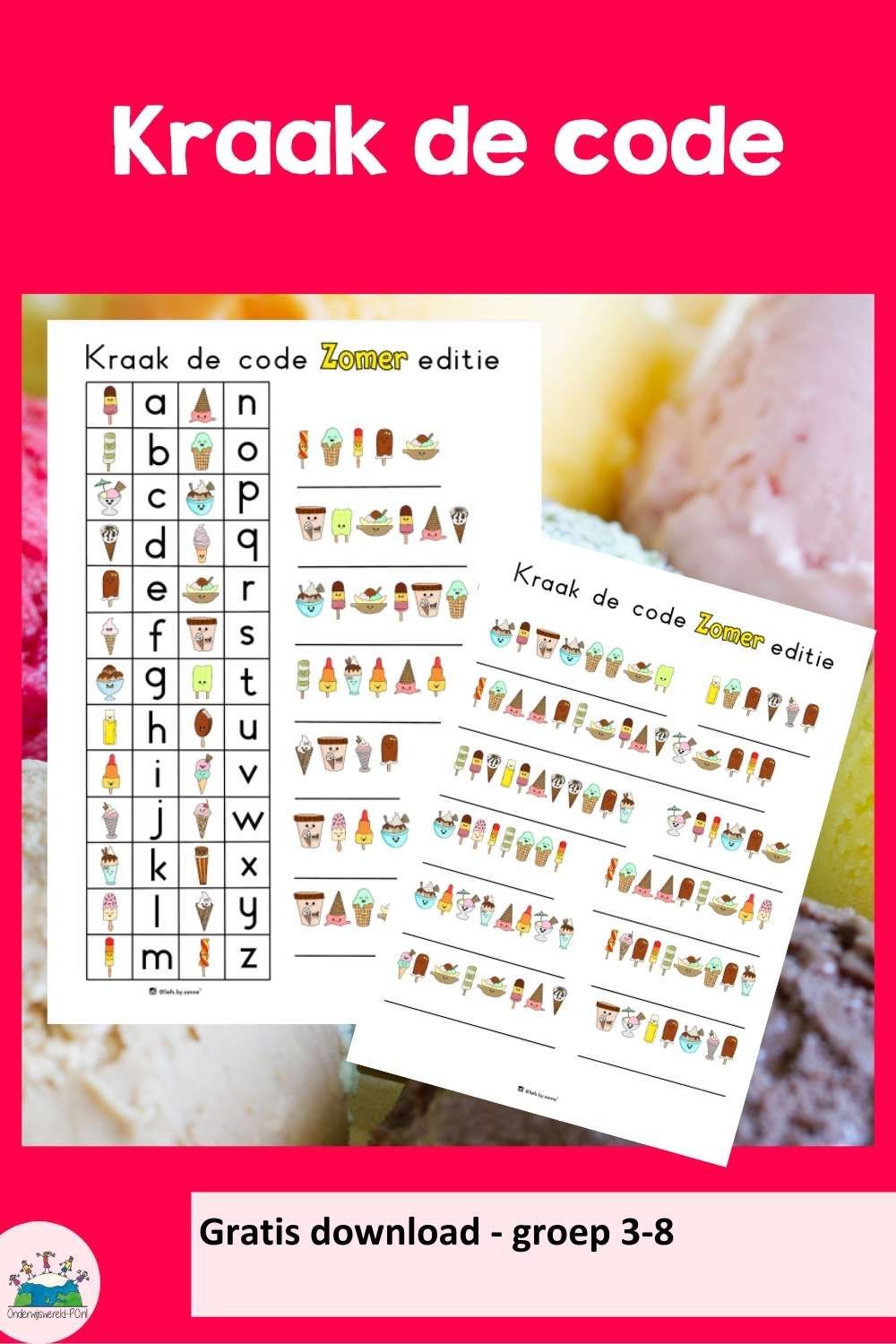 Kraak de code: thema zomer | Zomer werkbladen, Kraken, Zomer - Kraak De Code Groep 5