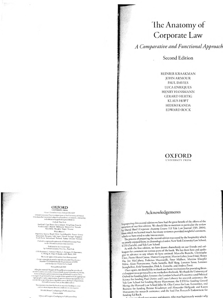 Kraakman Reinier The Anatomy of Corporate Law | PDF - Kraakman Anatomy Of Corporate Law
