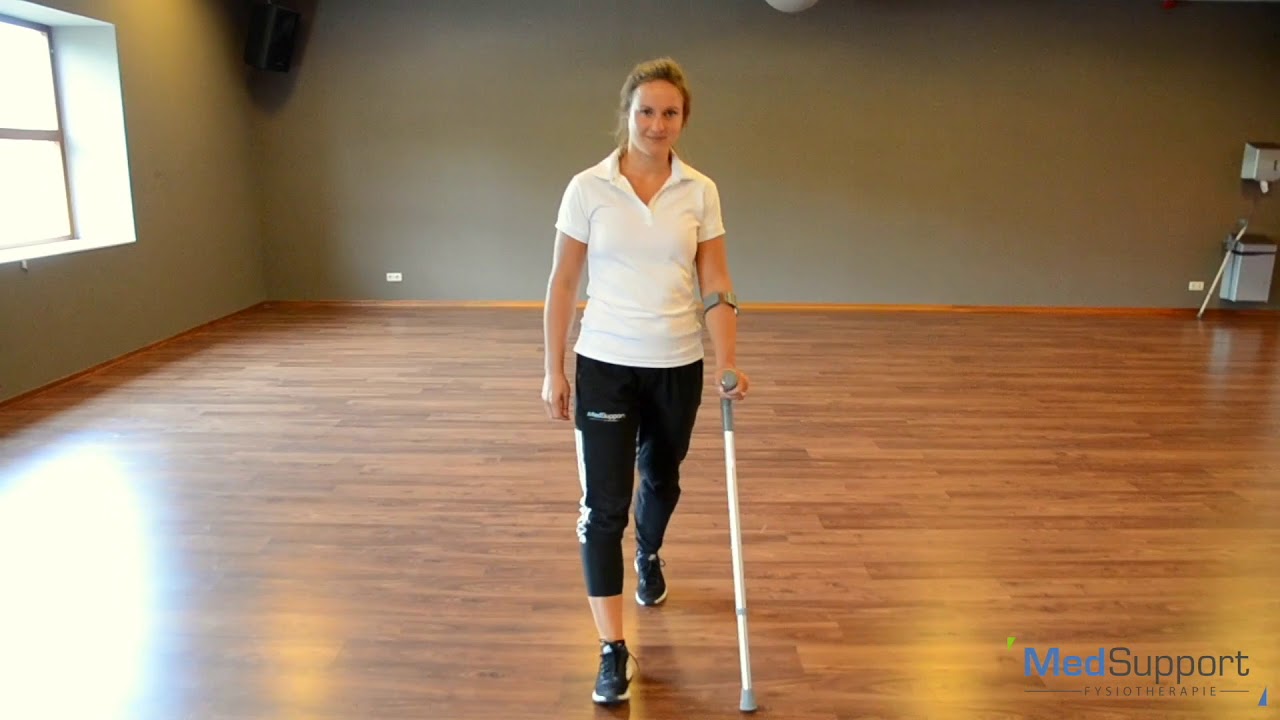 Kruklopen - Belast lopen met een kruk - YouTube - Hoe Loop Je Met 1 Kruk
