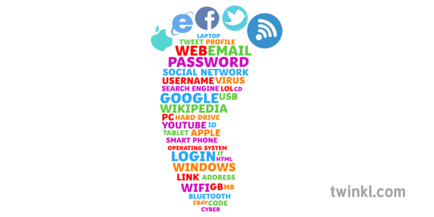 KS1 Digital Footprint Illustration - Twinkl - Wat Is Een Digitale Voet Afdruk