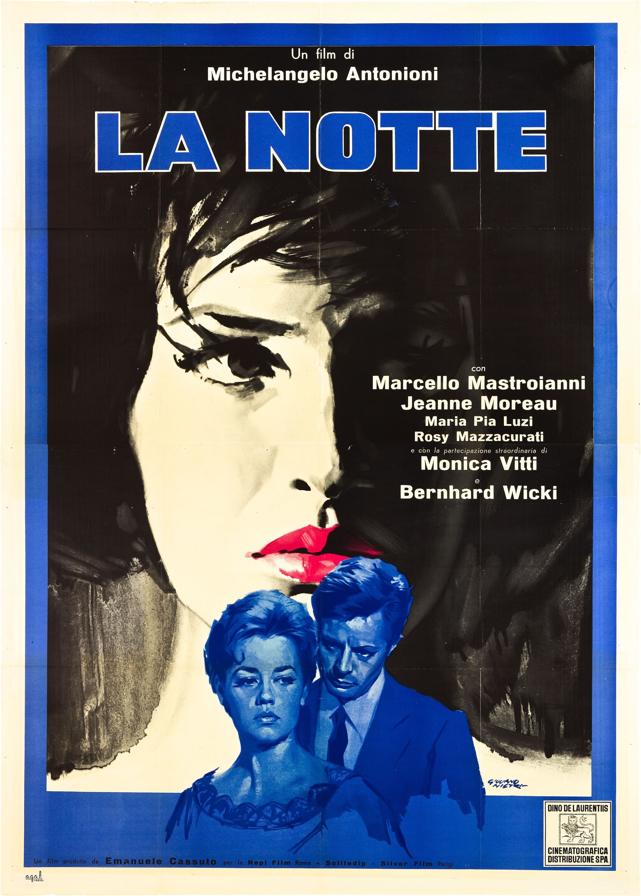 La Notte movie poster, 1961 | French movie posters, Movie posters - Films En Tv-programma's Met Lili Reinhart