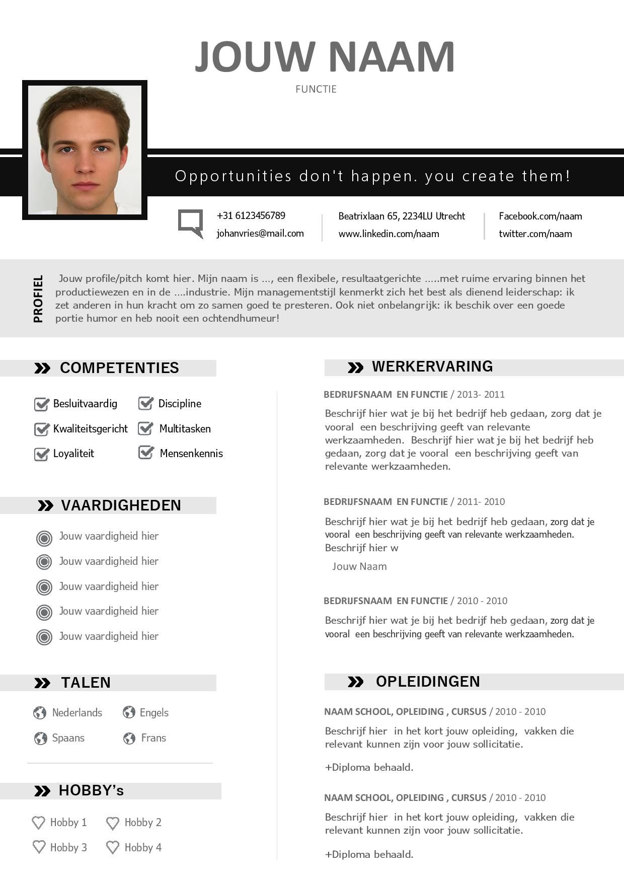 Korte Beschrijving Van Jezelf Voorbeeld