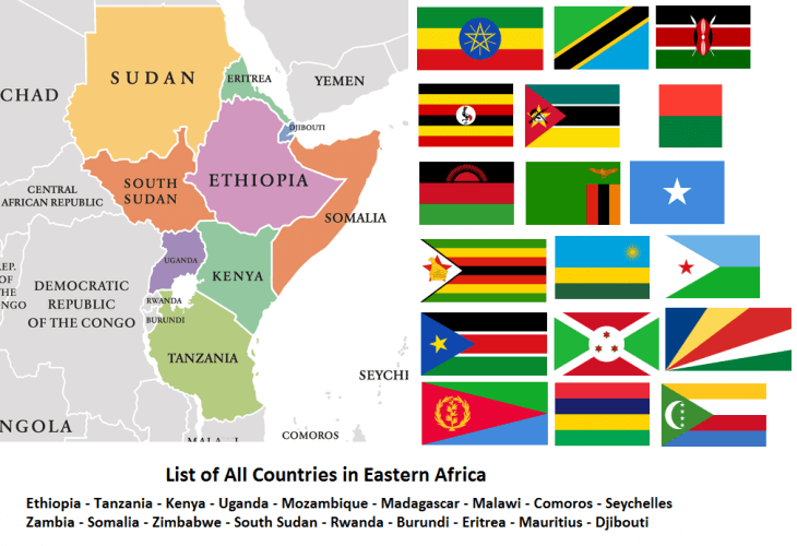 Landen in Oost-Afrika – Countryaah.com - Landen In Oost Afrika