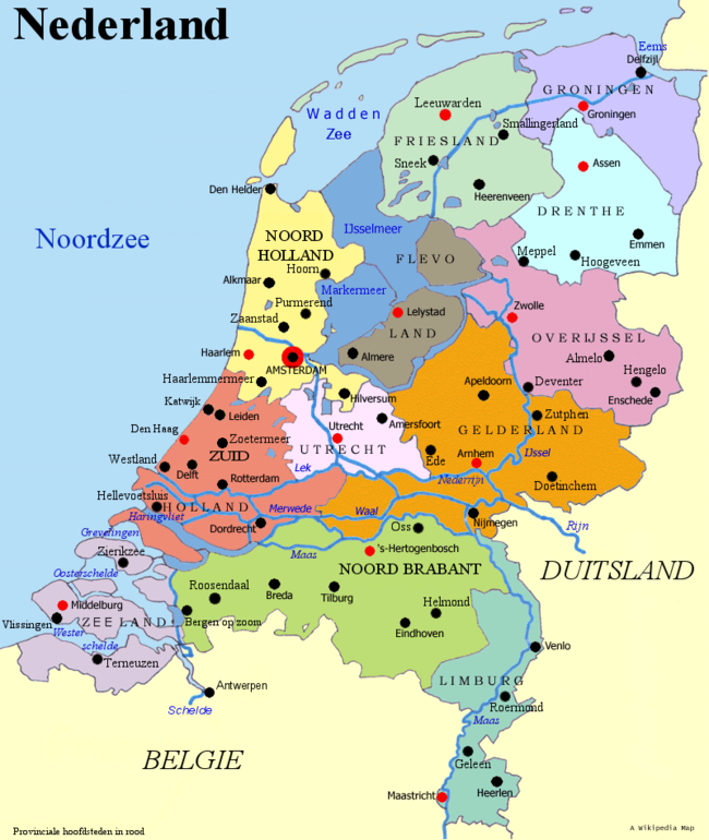 landkaart-nederland-plaatsnamen - Open Guard - Plaatsnamen Met Een Q In Nederland