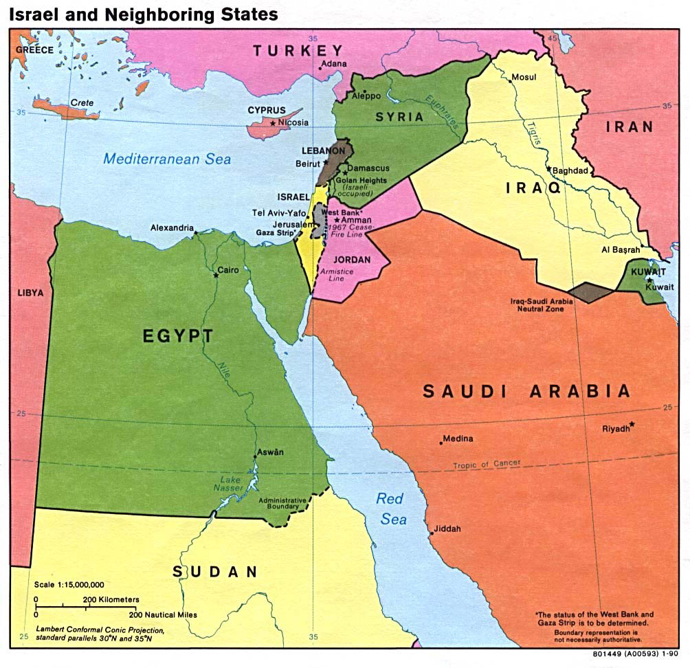 Large detailed political map of Israel. Israel large detailed political - Waar Ligt Israel Op De Kaart