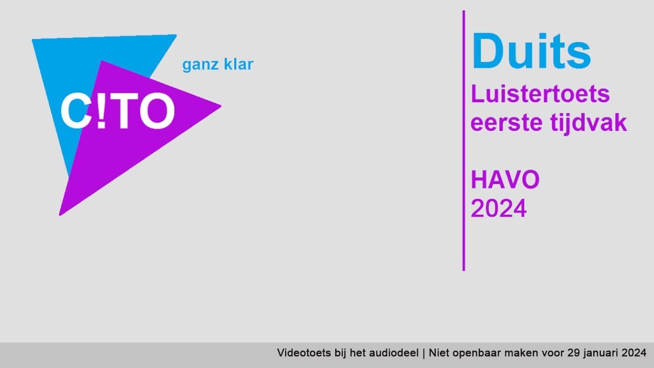 [LEAKED] 2024 DUITSE LUISTERTOETS EINDEXAMEN HAVO - YouTube - Frans Luistertoets Vwo 6 2024