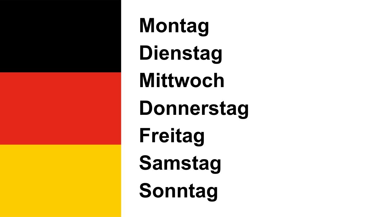 Learn German: Days of the week | German for beginners - YouTube - Dagen Van De Week In Het Duits