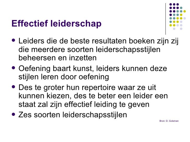 Opperen Is Het Werk Van Leiders