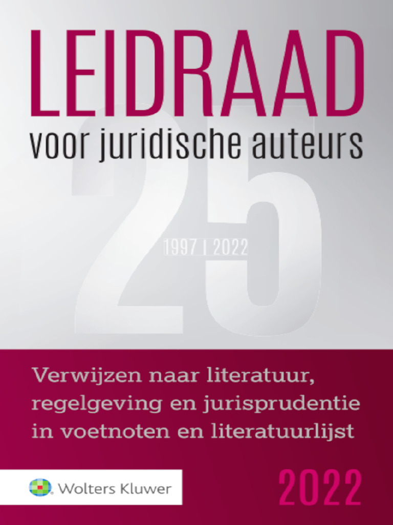 Leidraad Voor Juridische Auteurs 2022