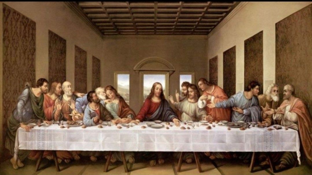 Leonardo Da Vinci, Posljednja večera, 1495-1498, freska, 4.6 m x 8.8 m - Het Laatste Avondmaal Van Da Vinci