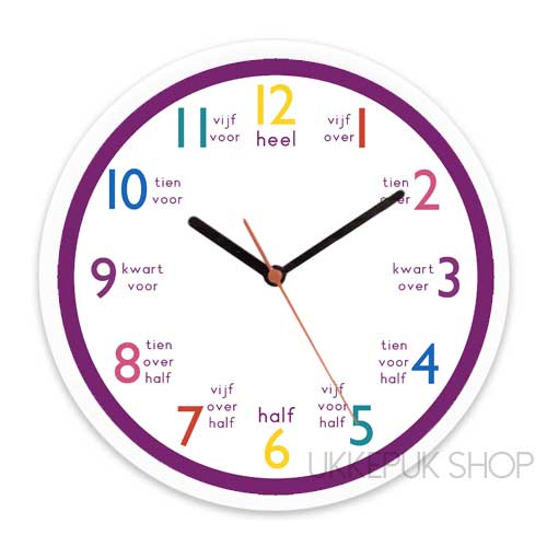 Leren klokkijken met deze prachtige klok voor thuis of op school! - Klok Leren Kijken Groep 6