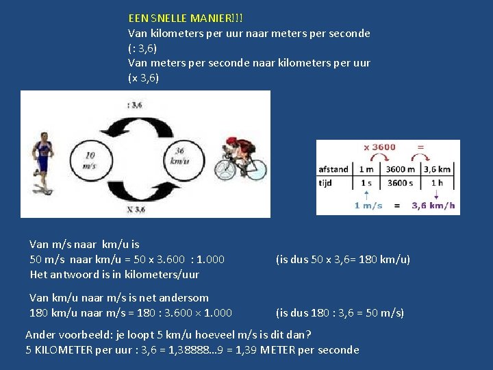 Les 4 SAMENGESTELDE GROOTHEDEN Leren rekenen met snelheid - Hoe Bereken Je Meter Per Seconde Naar Km Per Uur