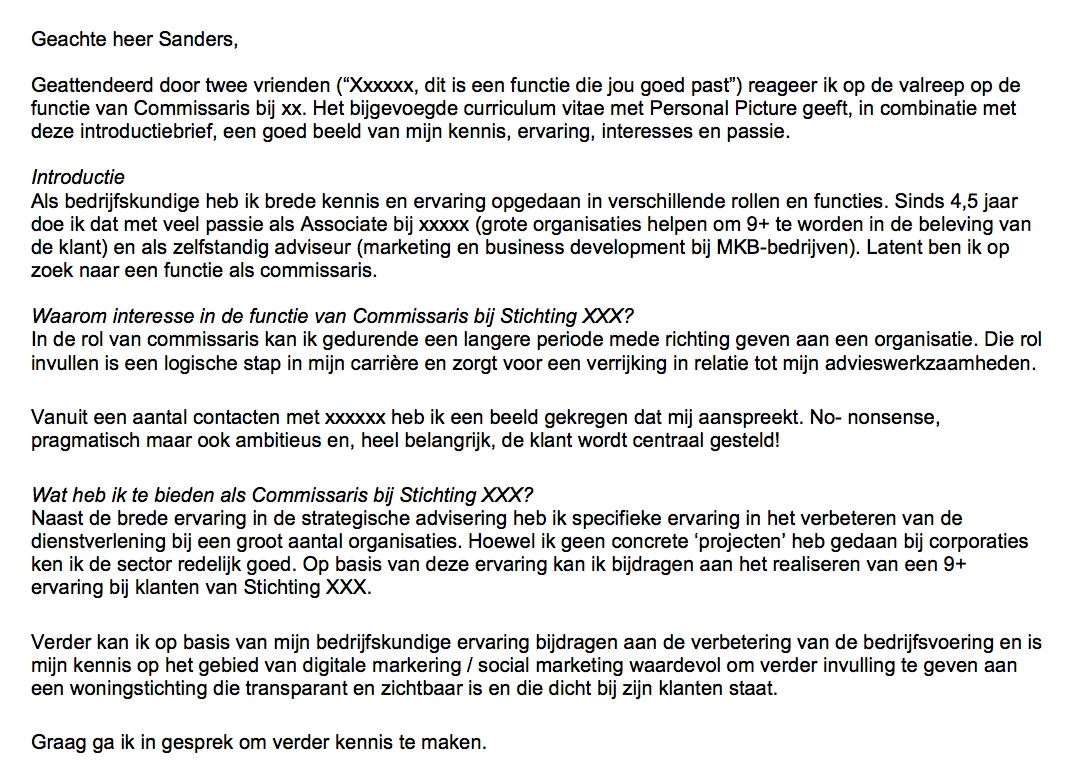 Wat Staat Er In Een Sollicitatiebrief