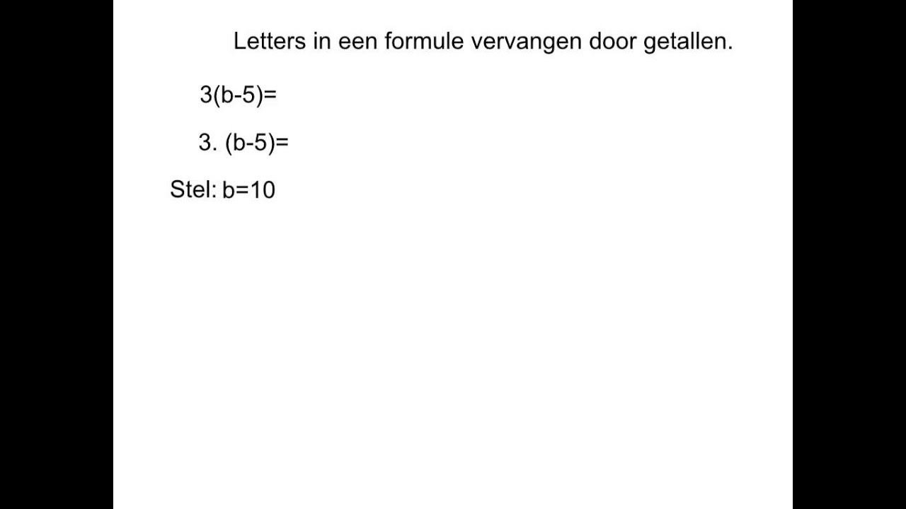 letters in een formule vervangen door getallen - YouTube - Werd Vervangen Door De Euro 9 Letters