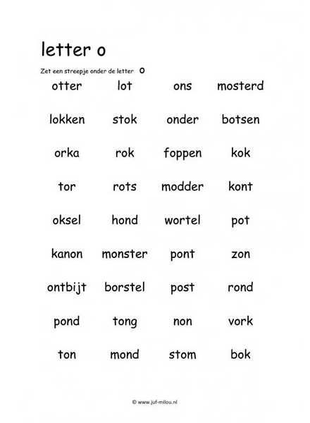 Letters leren lezen - letter o - werkbladen | Leren lezen, Lezen - Beroep 5 Letters Met T En N