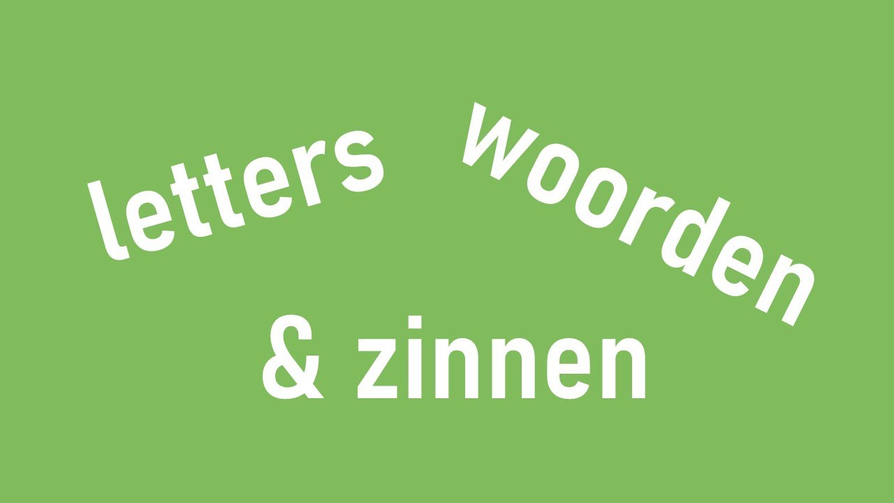 Letters, woorden en zinnen - groep 2 en 3 - YouTube - Woorden Maken Van Letters Engels