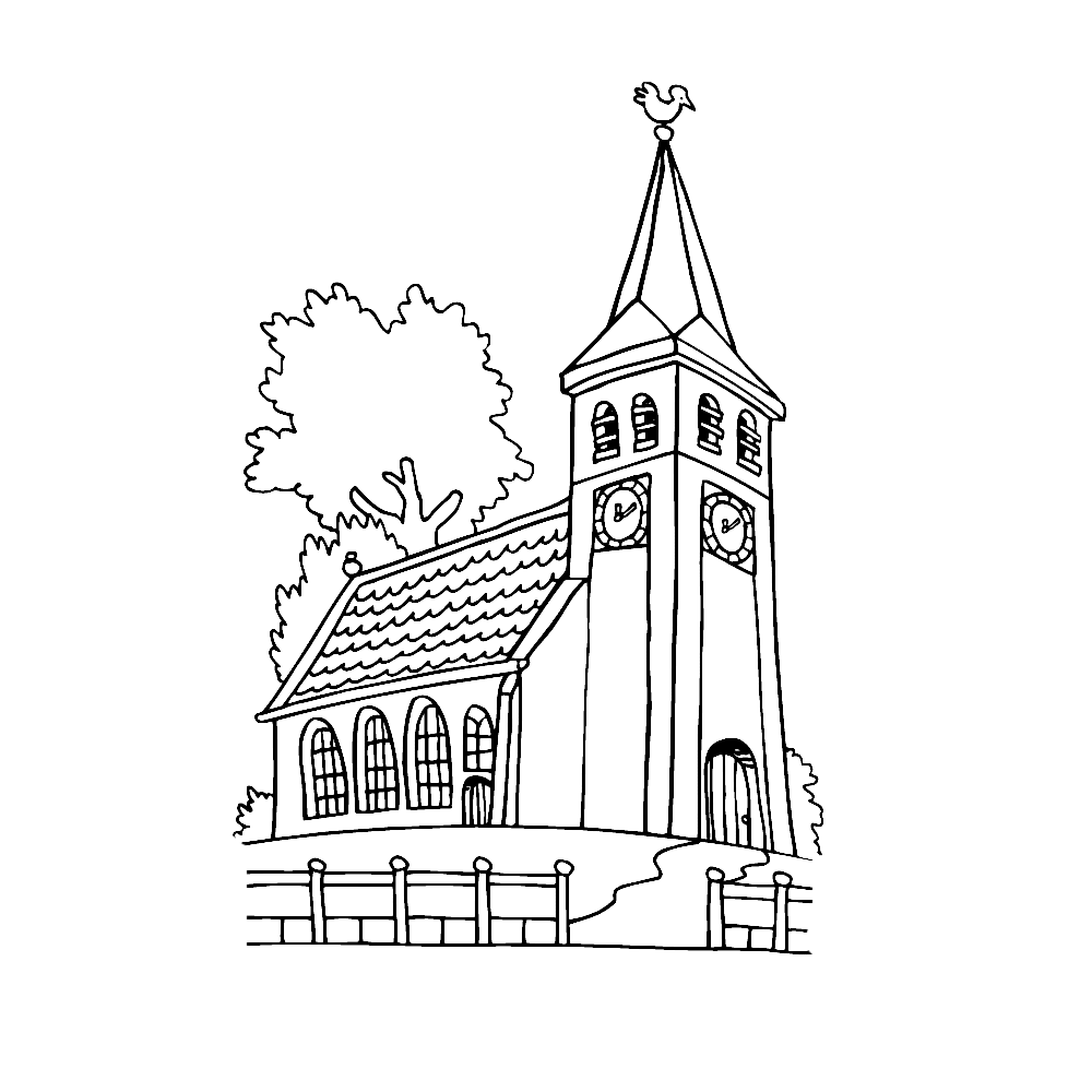 Leuk voor kids | plattelandskerkje | Vogels tekenen, Dieren kleurplaten - Voor Het Zingen De Kerk Uit Betekenis