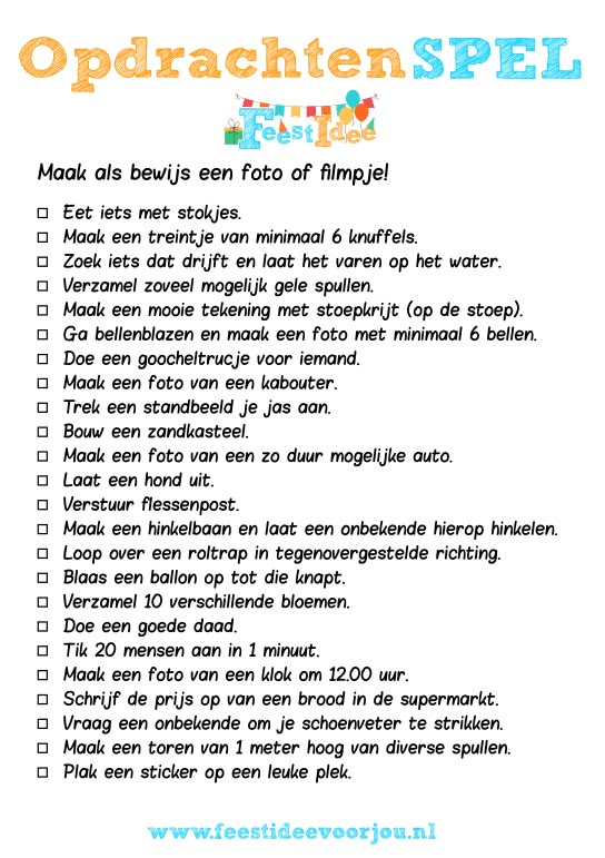 Leuke opdrachten spel voor kinderfeestje - Spel Jongens Tegen De Meisjes