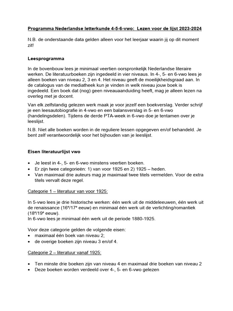 Lezen Voor De Lijst 15 18