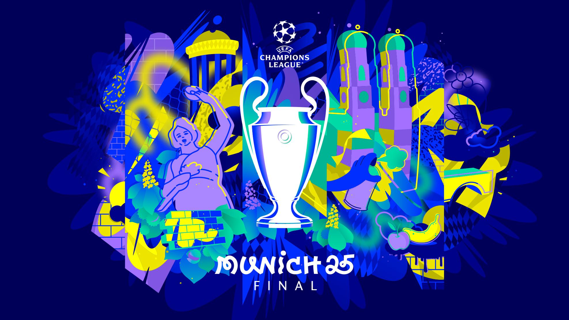 L’identité visuelle de la finale de l’UEFA Champions League 2025, à - Uefa Nations League Georgië - Tsjechië