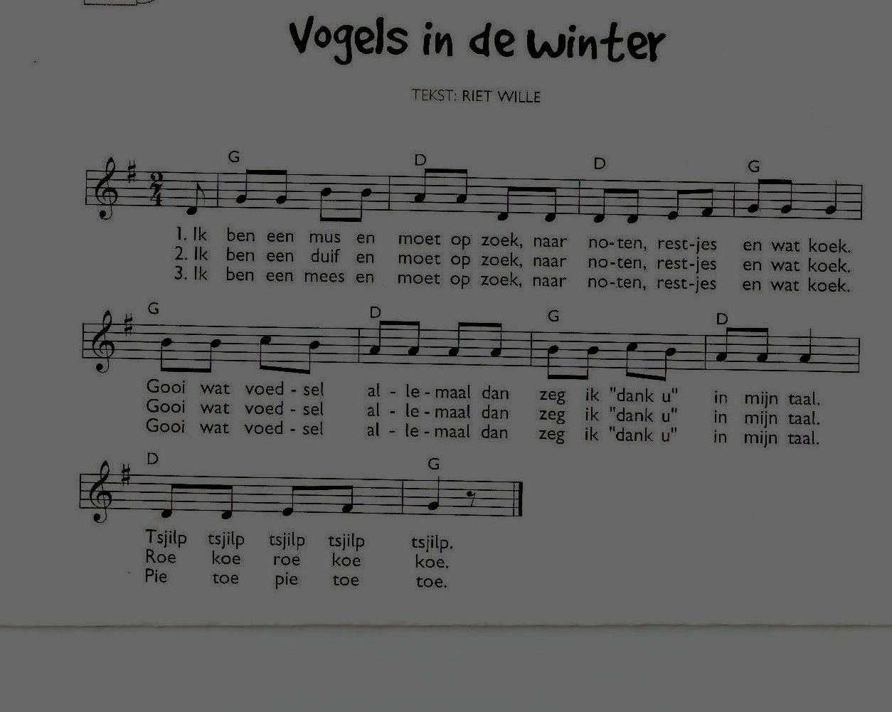 Liedjes winter - Digibord Onderbouw | Winter, Liedjes, Vogels - Lied Over De Winter